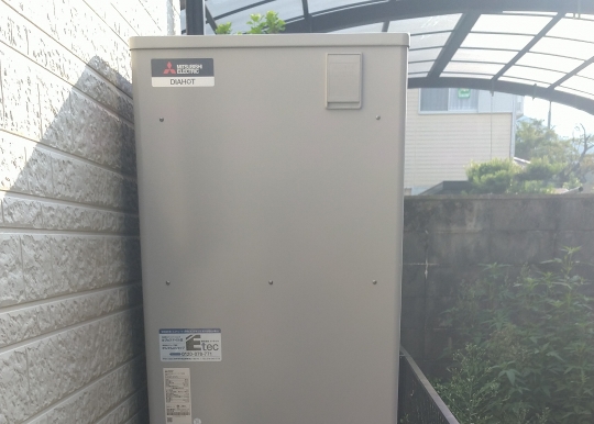 三菱エコキュートから三菱エコキュートへの取替工事